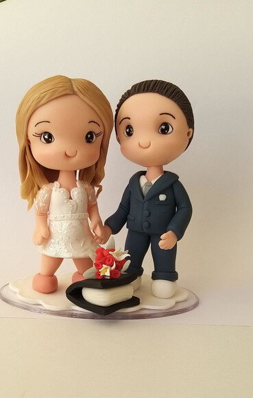 Topo de bolo casamento civil fofucho biscuit