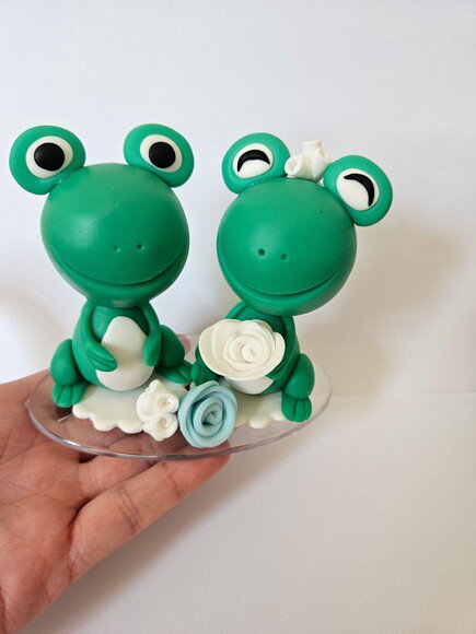 Topo de Bolo Casamento Sapinhos