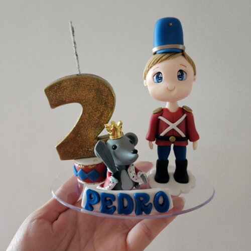 Topo de Bolo com Soldadinho de Chumbo Quebra Nozes