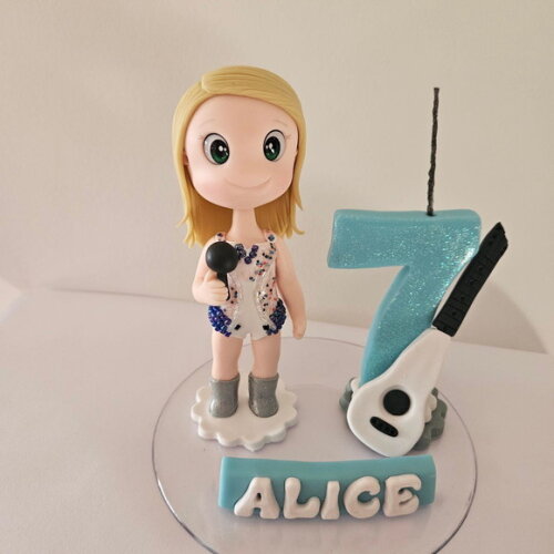 Topo de Bolo com Vela Taylor Swift