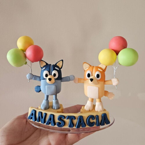Topo de Bolo de Aniversário Blue e Bingo