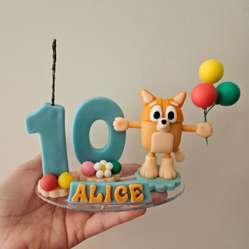 Topo de Bolo de Aniversário Blue ou Bingo