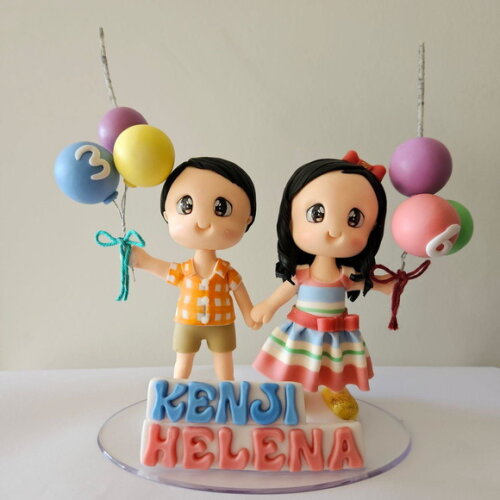 Topo de Bolo de Aniversário em Conjunto