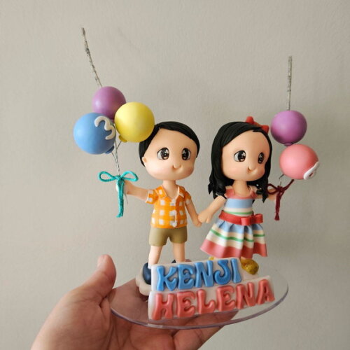 Topo de Bolo de Aniversário em Conjunto