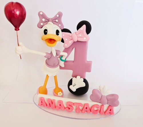 Topo de Bolo de Aniversário Margarida