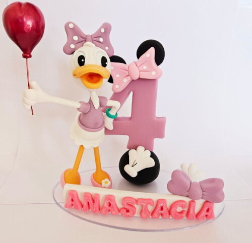 Topo de Bolo de Aniversário Margarida