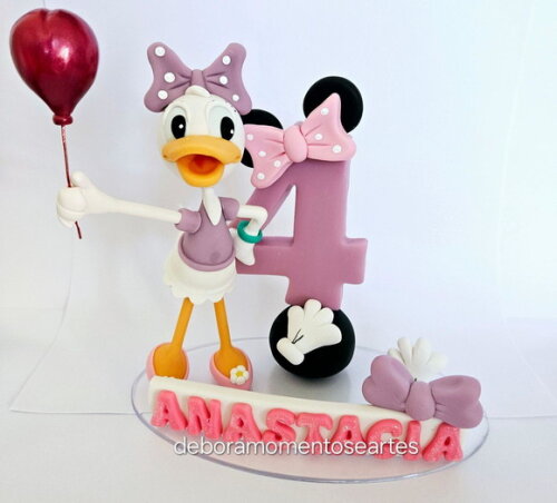 Topo de Bolo de Aniversário Margarida