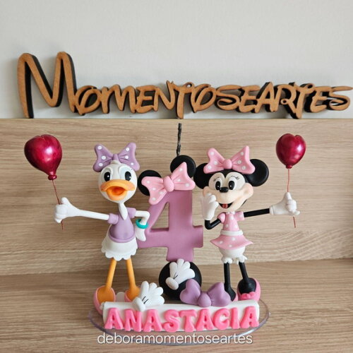 Topo de Bolo de Aniversário Margarida
