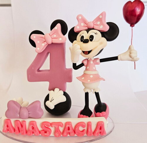 Topo de Bolo de Aniversário Mini Ratinha