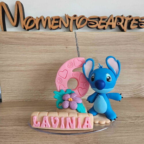 Topo de Bolo de Aniversário Stitch