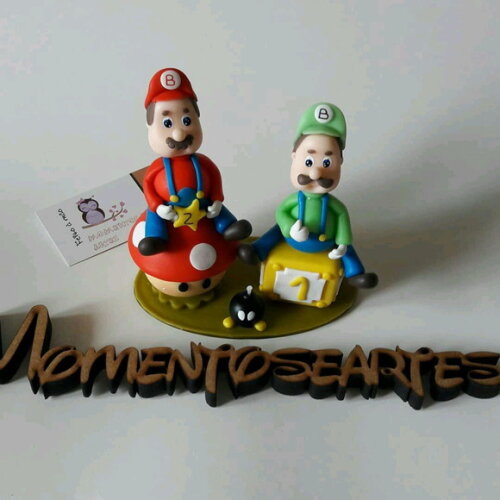 Topo de Bolo irmãos mario bross
