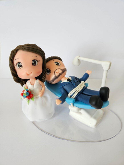 Topo de Bolo Noivinhos Casamento Cenário