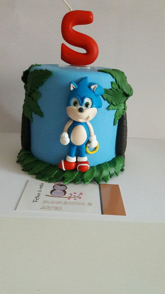 Topo de Bolo Sonic Biscuit