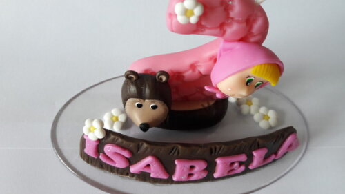Topo Vela a Menina e o Urso Personalizada
