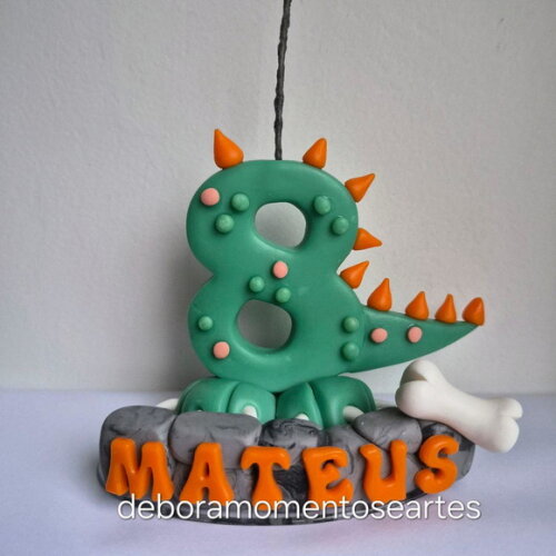 Vela Dinossauro Biscuit