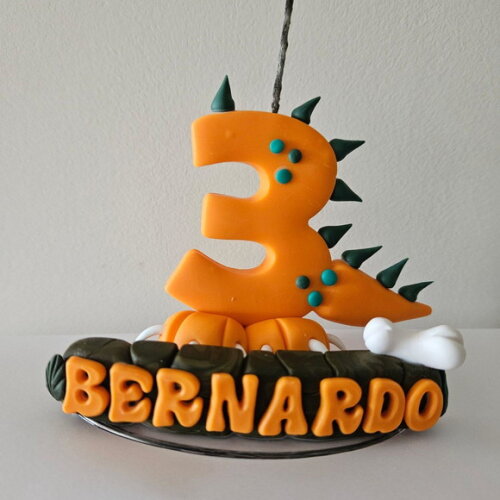 Vela Dinossauro Biscuit