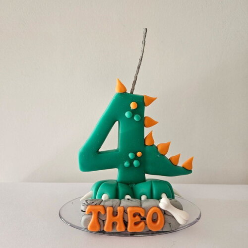 Vela Dinossauro Biscuit