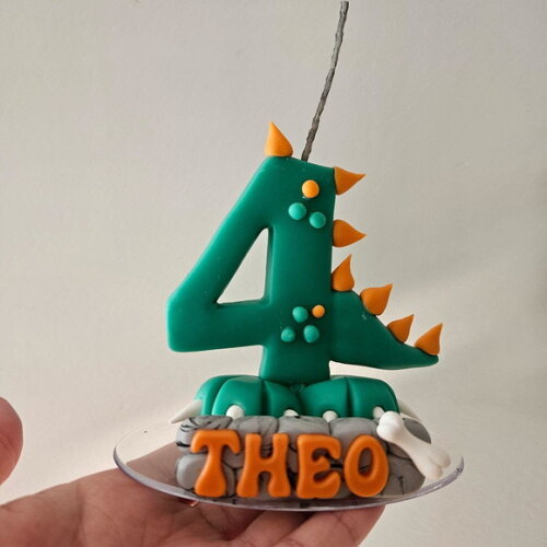 Vela Dinossauro Biscuit