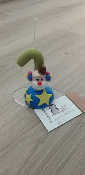 Vela Palhaço de Circo Biscuit com o Nome