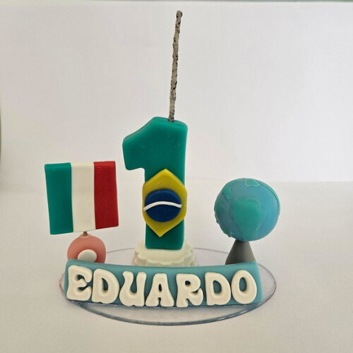 Vela Personalizada Países Bandeiras Biscuit