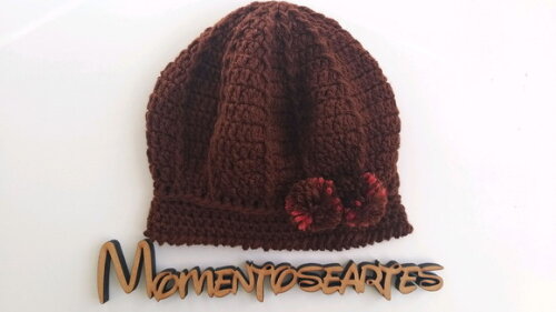 Boina de Croche feminina marrom