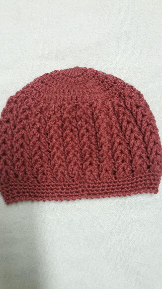Boina rosa chá em Crochê
