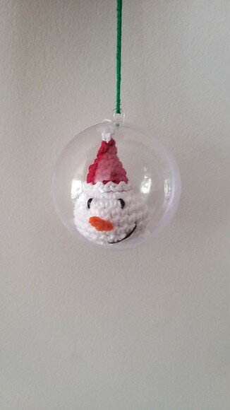 Bola de Natal Boneco Amigurumi