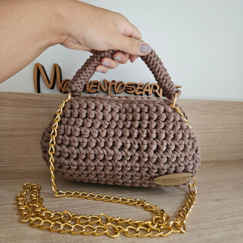 Bolsa de Crochê Clucht Transversal/mao