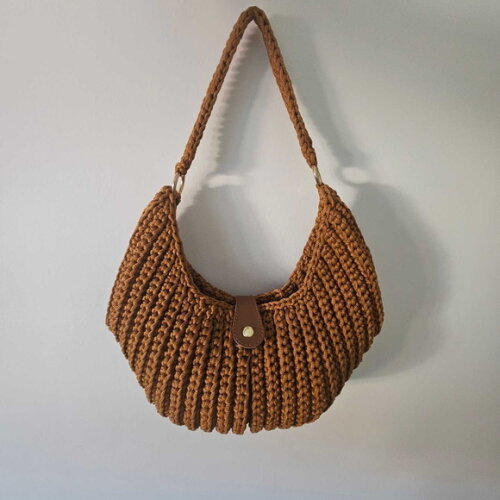 Bolsa de Crochê Baguete Elegante