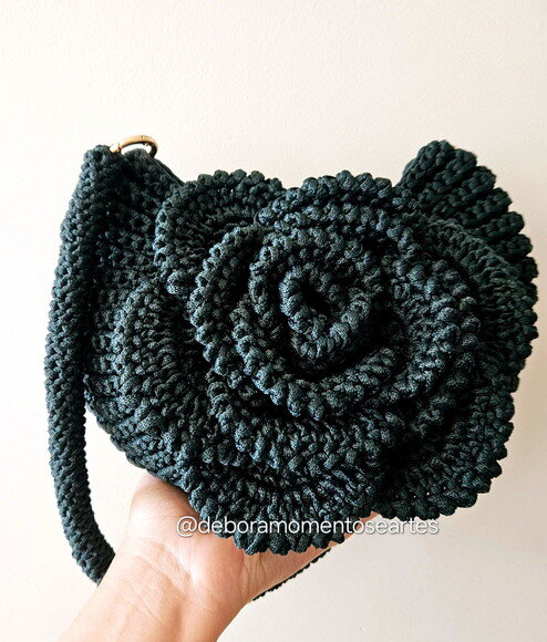Bolsa de Crochê Flower Moderna