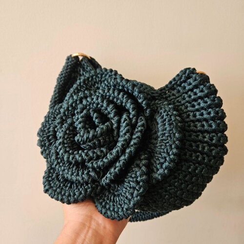 Bolsa de Crochê Flower Moderna