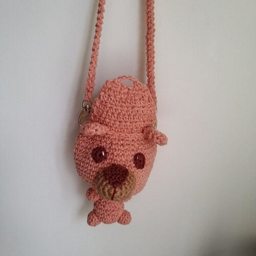 Bolsa de Crochê Infantil Ursinho