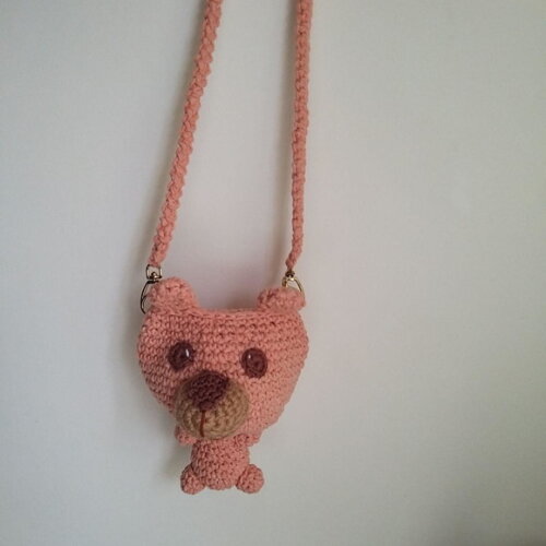 Bolsa de Crochê Infantil Ursinho