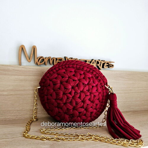 Bolsa de Crochê Redonda