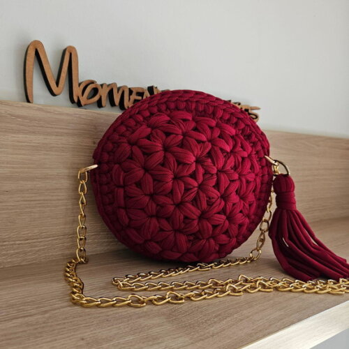 Bolsa de Crochê Redonda