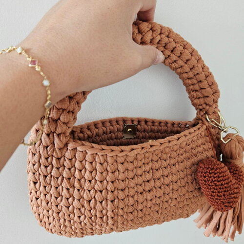 Bolsas de Crochê Oval - Mão