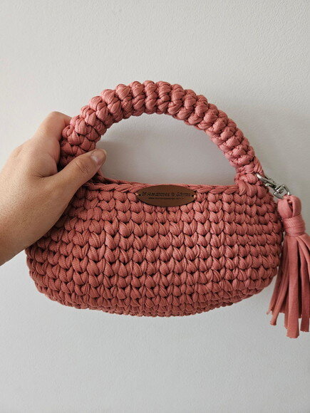 Bolsas de Crochê Oval - Mão
