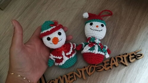 Boneco de Neve amigurumi