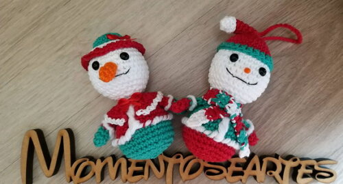Boneco de Neve amigurumi