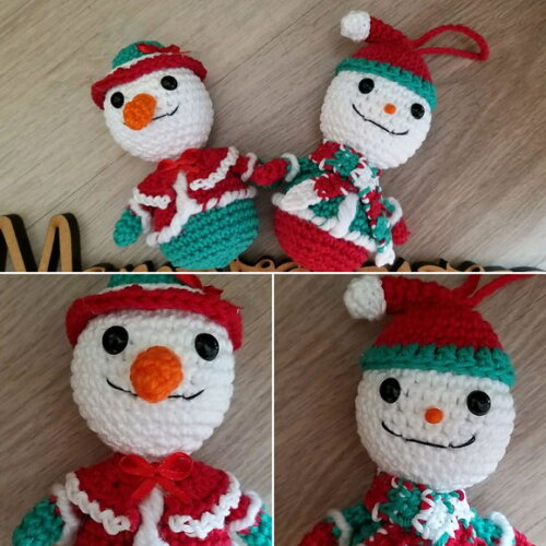 Boneco de Neve amigurumi
