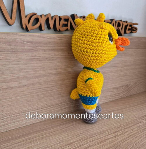 Canarinho Mascote Brasil Amigurumi