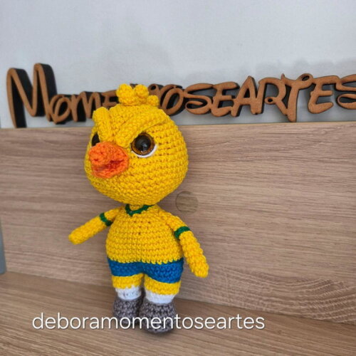 Canarinho Mascote Brasil Amigurumi
