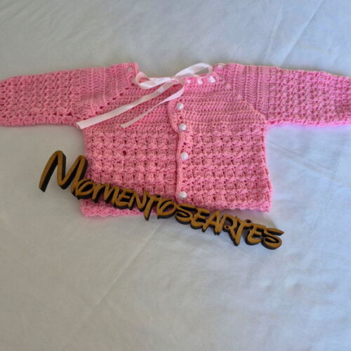Casaquinho de Bebê Rn Rosa