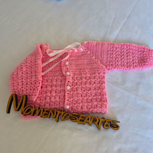 Casaquinho de Bebê Rn Rosa
