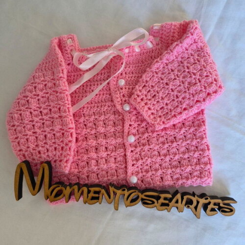 Casaquinho de Bebê Rn Rosa