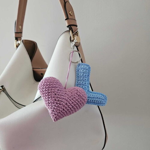 Chaveiro Bag de Crochê Pingente para Bolsas