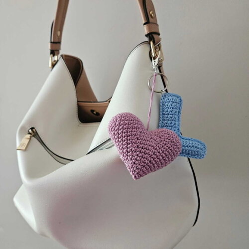Chaveiro Bag de Crochê Pingente para Bolsas