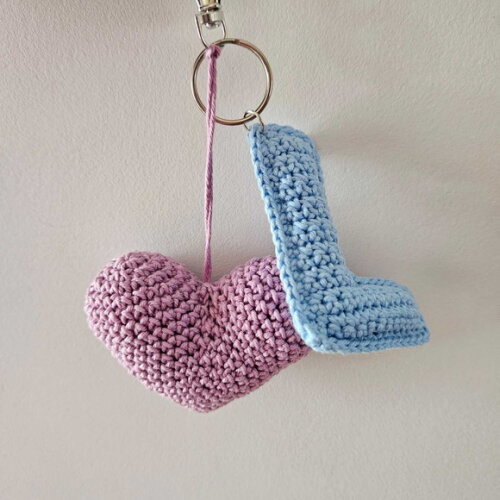Chaveiro Bag de Crochê Pingente para Bolsas