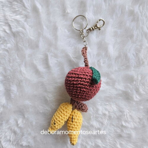 Chaveiro Bag de Crochê Pingente para Bolsas