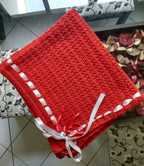 Conjunto para Bebê com Manta 6 Peças em Crochê + Brinde